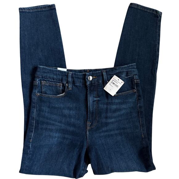 Good American Good Waist Chewed Pocket Jeans Indigo Size 8 - Picture 7 of 10